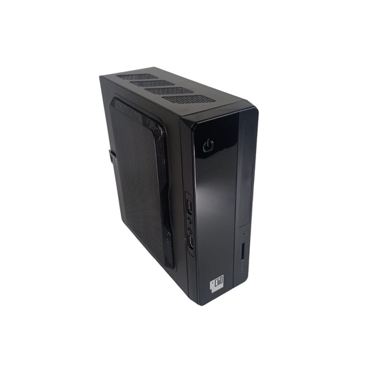 Gabinete Clio Ultra Mini ITX S101B 2 USB Negro con fuente de poder