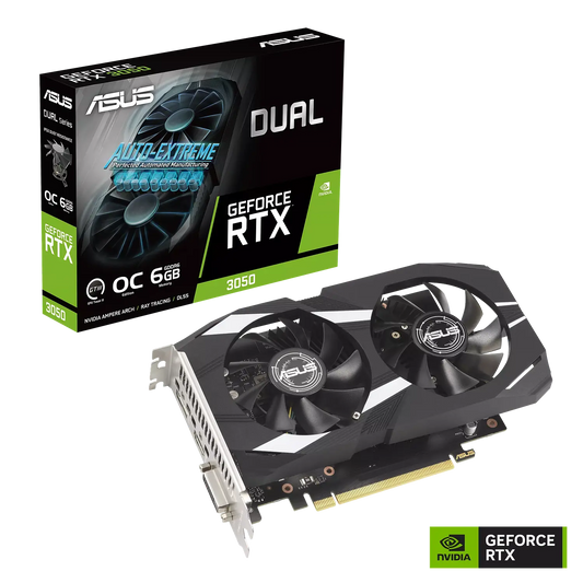 Tarjeta de Video Asus Dual GeForce RTX™ 3050 O6G/DVI