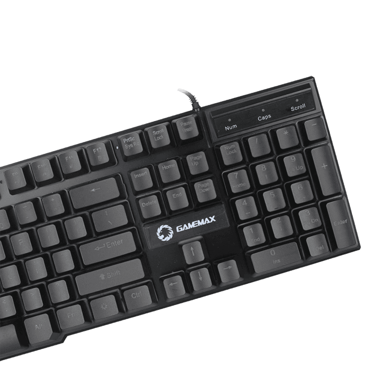 Teclado Gamer GameMax K207 Iluminación LED (Semi-Mecánico, Negro)