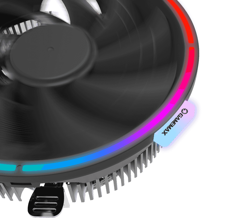 Disipador de aire CPU Gamemax Gamma 200 RGB (120mm, 1800rpm, Intel-AMD)
