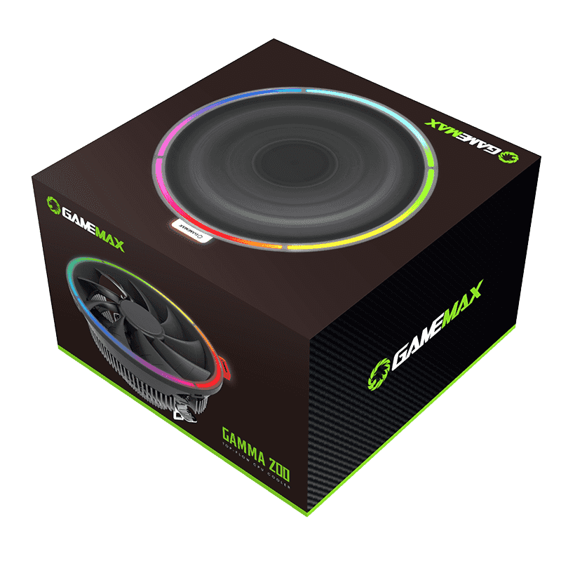 Disipador de aire CPU Gamemax Gamma 200 RGB (120mm, 1800rpm, Intel-AMD)