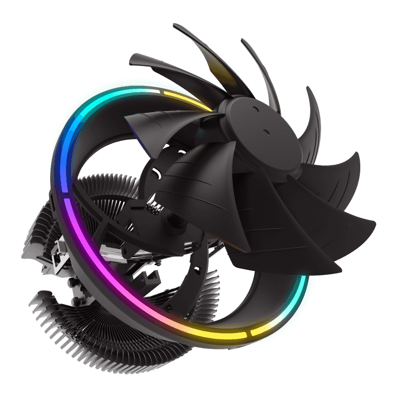 Disipador de aire CPU Gamemax Gamma 200 RGB (120mm, 1800rpm, Intel-AMD)