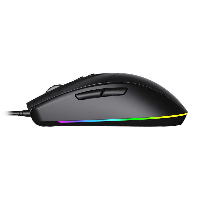 Mouse Gamer GameMax MG3 Black RGB (Sensor SPCP 199, 6.400dpi, Negro)