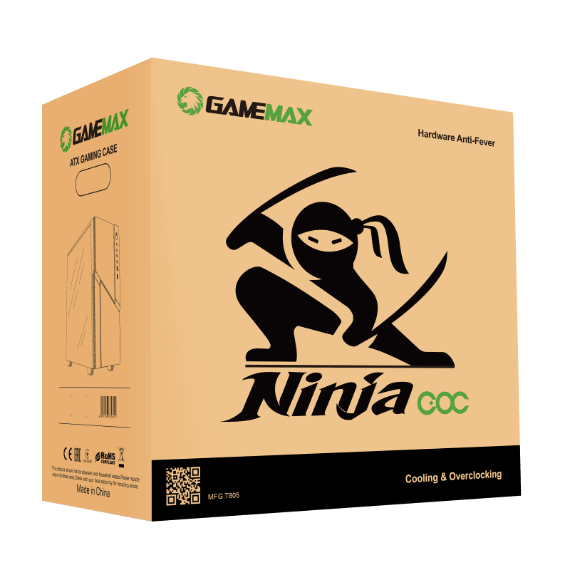 Gabinete Gamer GameMax Ninja COC (ATX, Vidrio Templado, Sin Fuente)