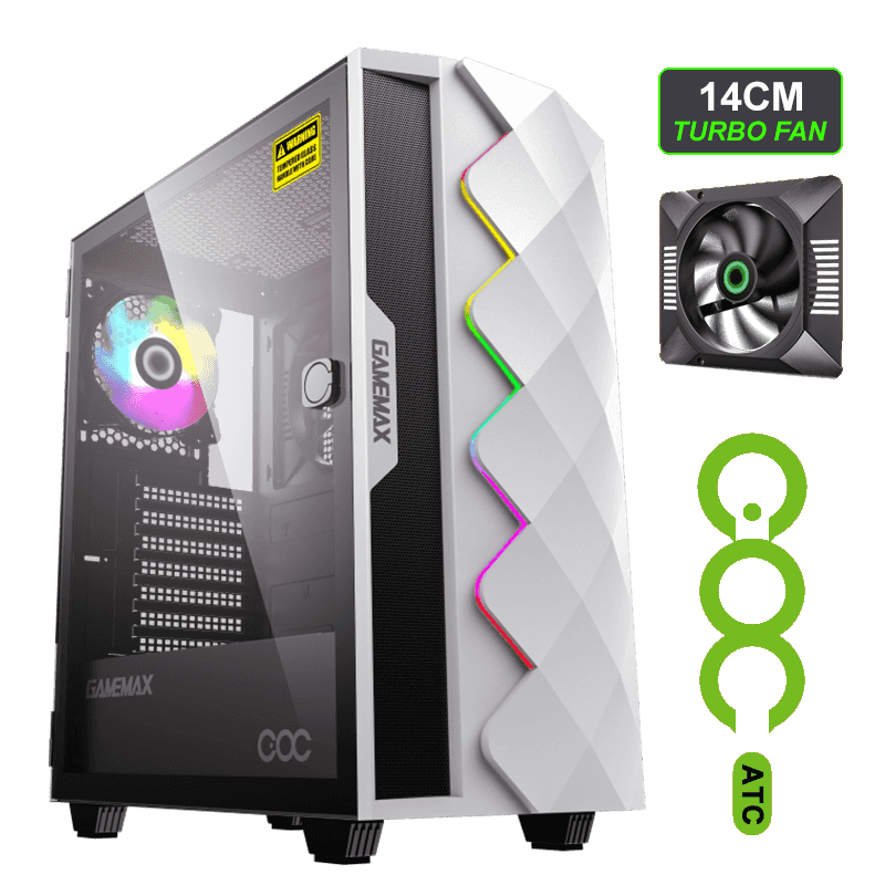Gabinete Gamer Gamemax Diamond COC White