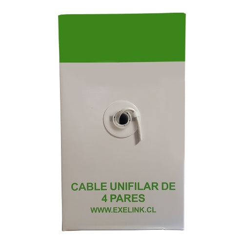 Cable de Red Exelink N150-02P-CCA-305 Cat 6A Gris 305 Mts