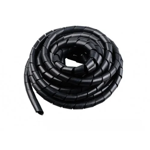 Organizador de cables en Espiral Exelink 15mm x 10M Negro