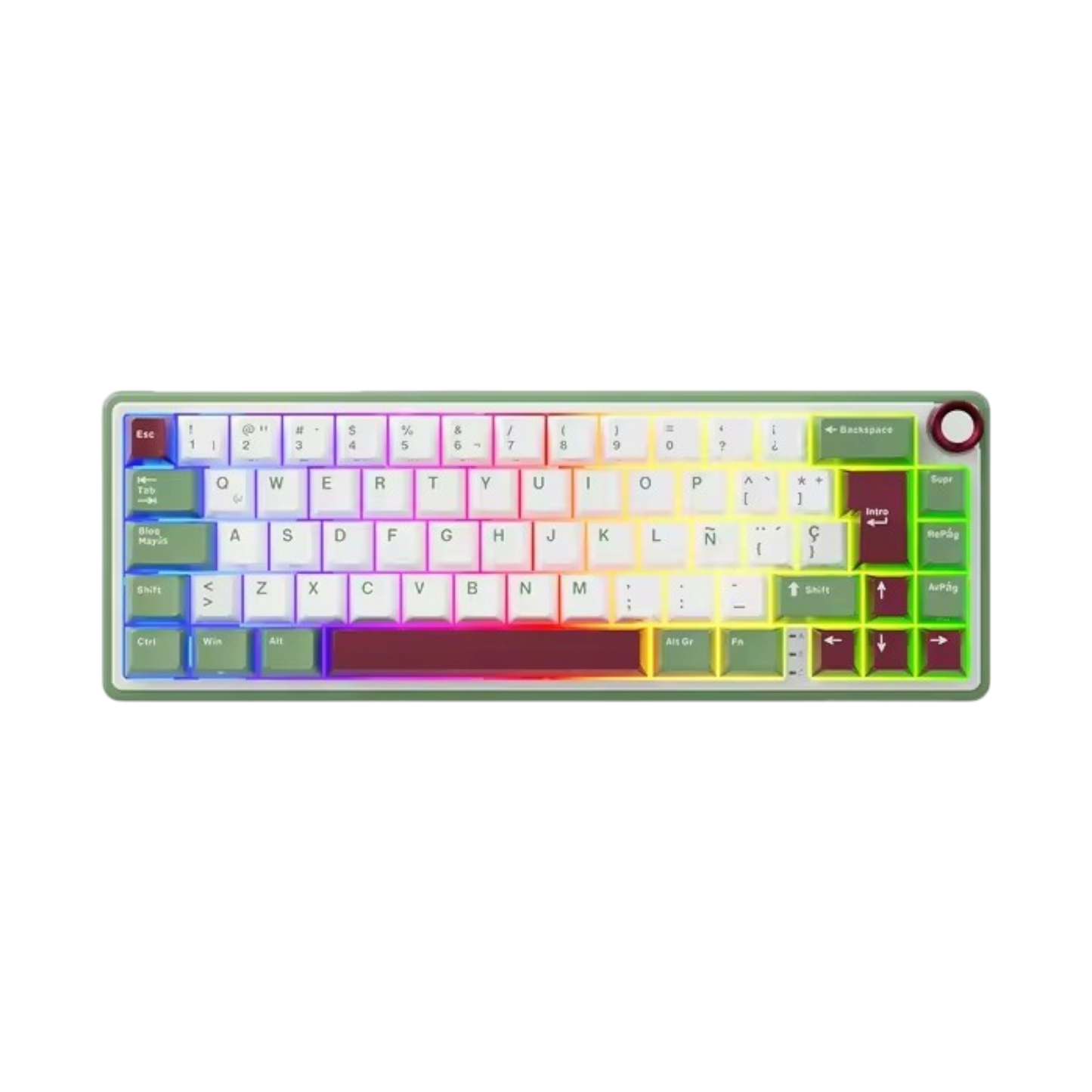 Teclado Mecánico Royal Kludge Rk R65 Greensand Chartreuse