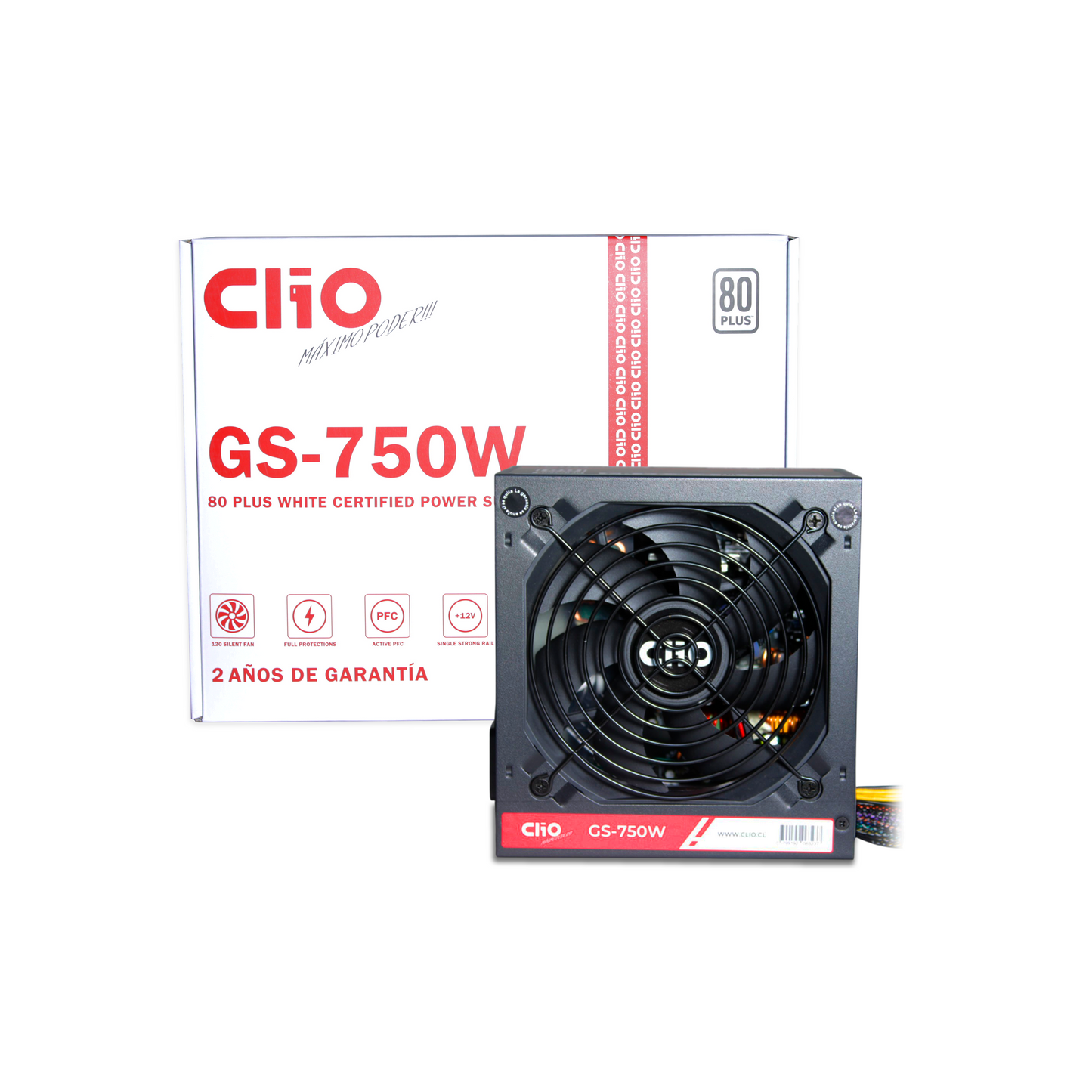Fuente de Poder Clio ATX GS-750W 80+ White
