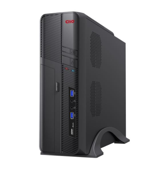Gabinete Slim Clio CL-S605 Full mATX ITX 2*USB 3.0 con Fuente de Poder 500W