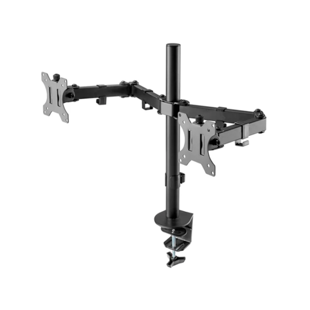 Soporte Doble de Monitor con Brazo Fijo Aleación de Aluminio