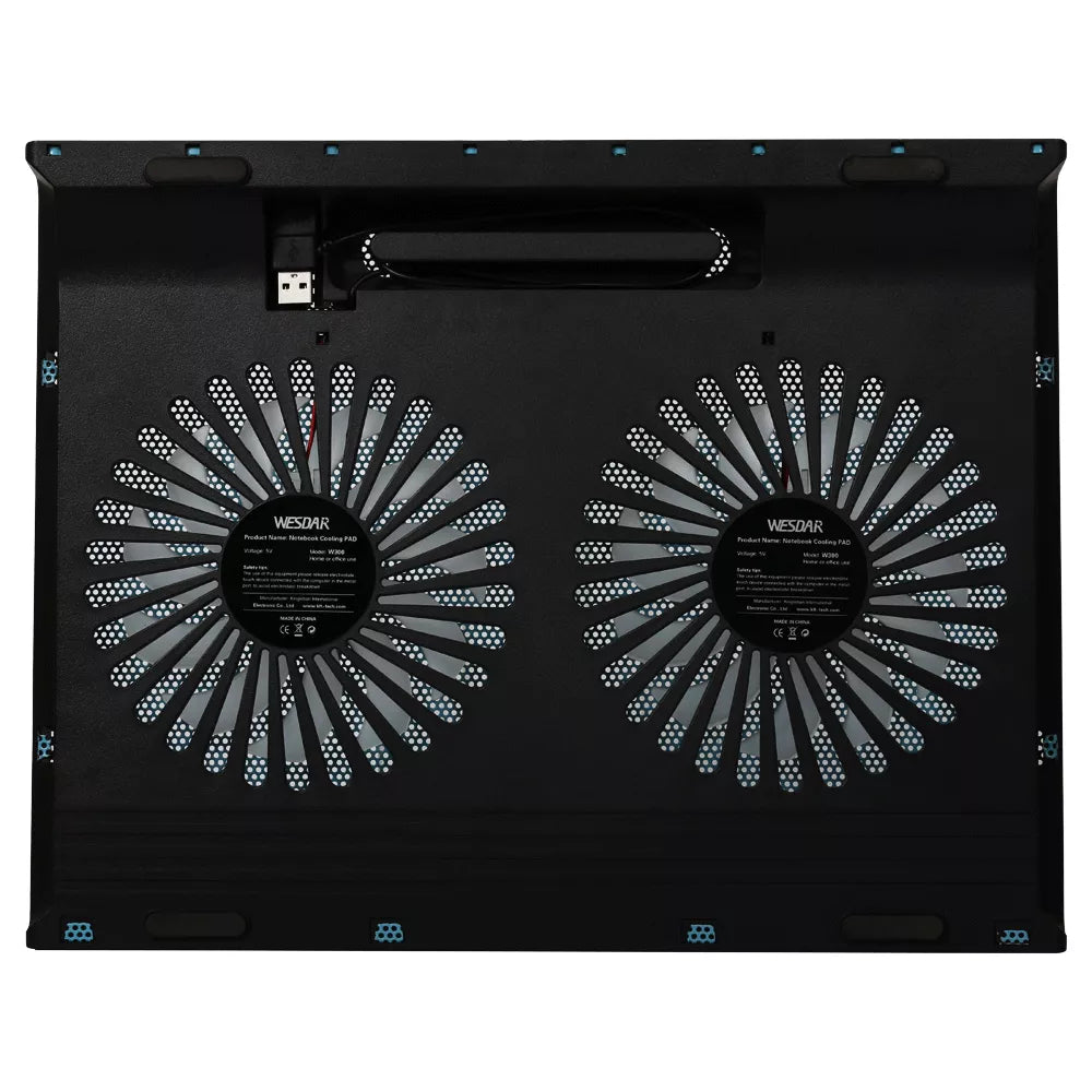 Cooler Notebook Wesdar Pad 2 Fan (Hasta 15“, Negro)