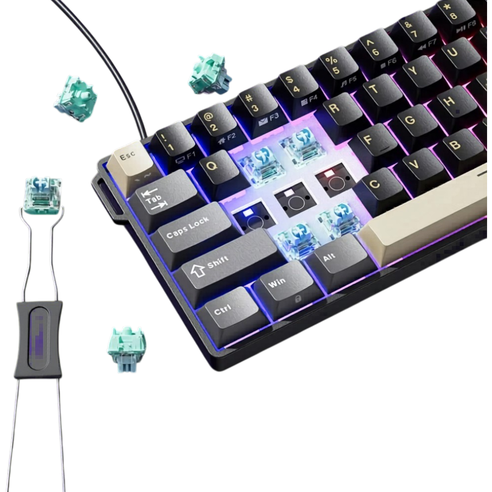 Teclado Royal Kludge RK R68 HE Phantom Mint Switch (Inglés)