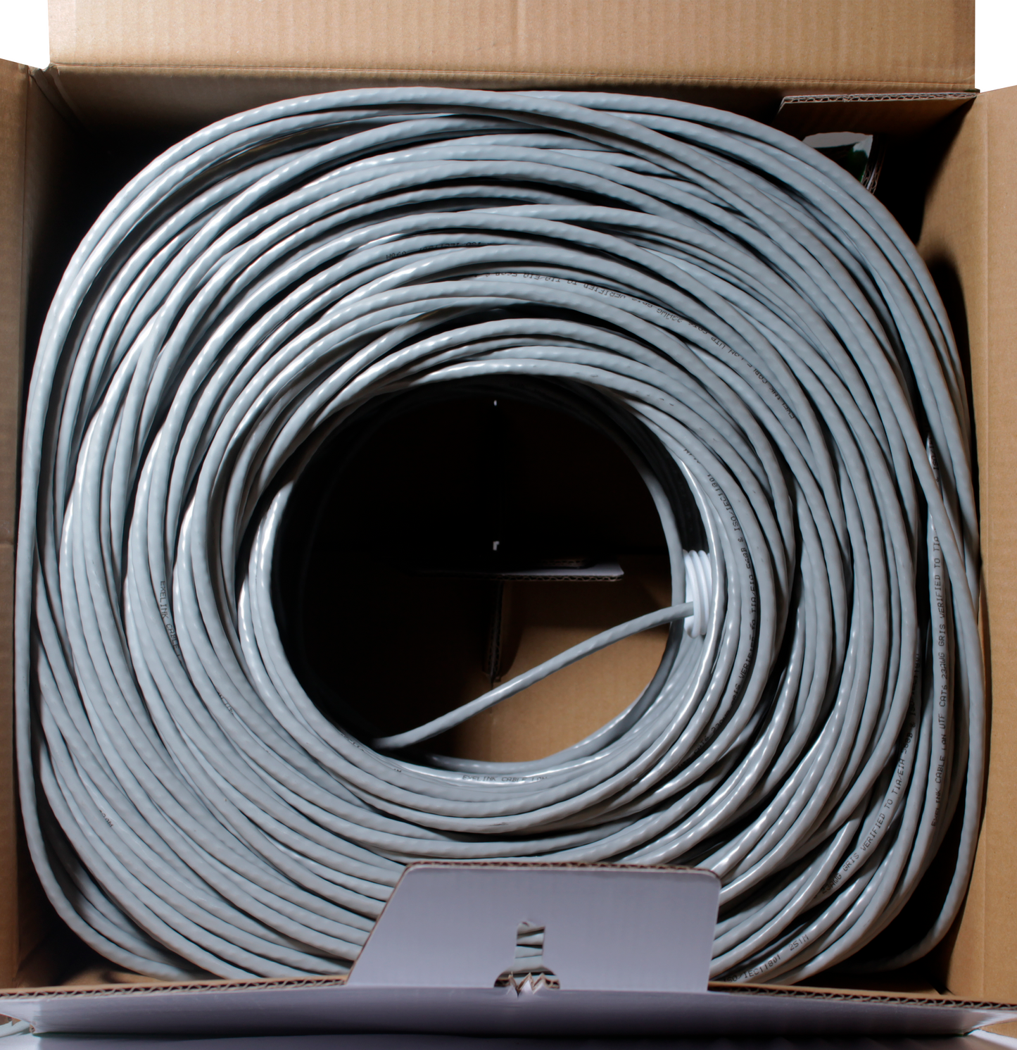 Cable LAN UTP Exelink Cat 6 23AWG Gris 305 Mts