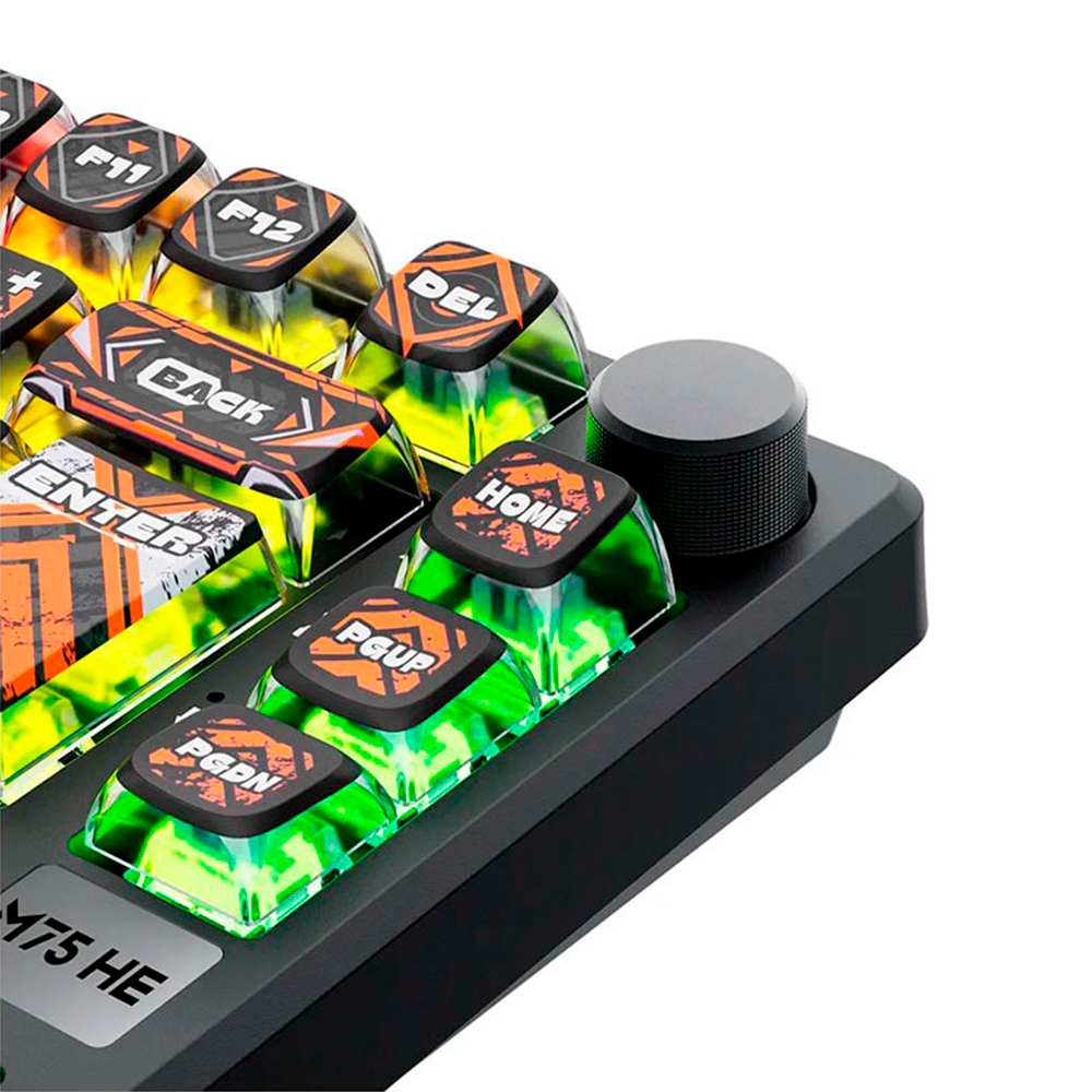 Teclado Mecánico Royal Kludge M75 HE Hephaestus Mint Switch (Inglés)