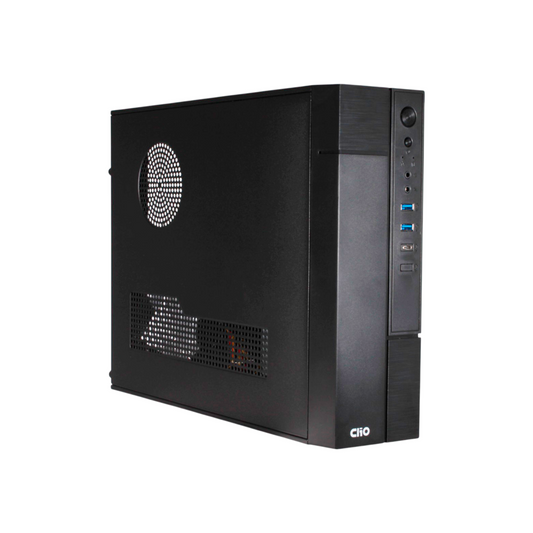 Gabinete Clio S609 M-ATX Fuente 500W, USB 3.0, Tipo-C 3.1, Slim
