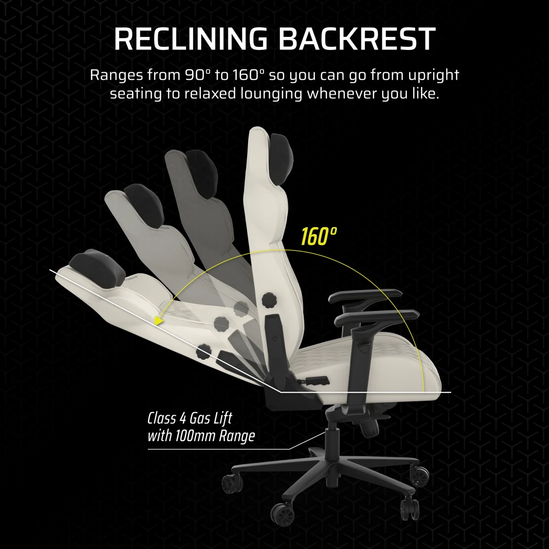Silla Gamer Corsair TC500 Luxe Frost