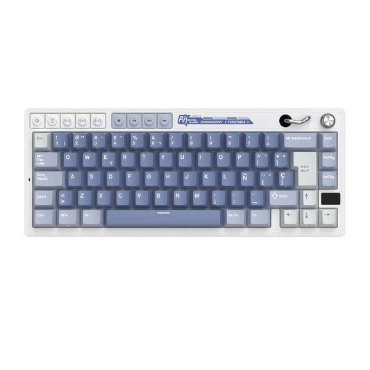 Teclado Mecánico Royal Kludge RK M65 Ocean Blue Sw Beige