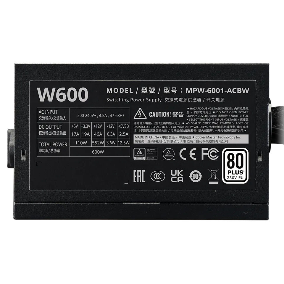 Fuente de Poder Cooler Master Elite Nex W600