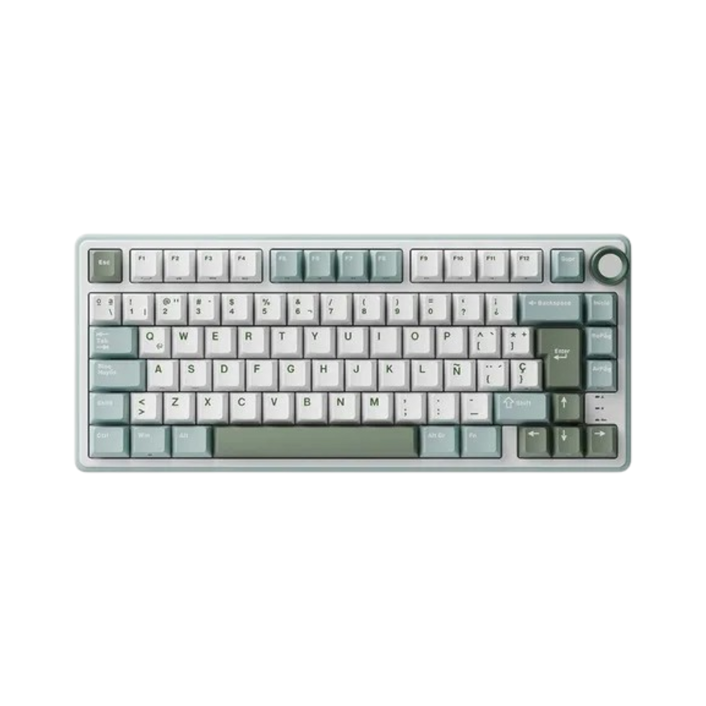 Teclado Mecánico Royal Kludge RK R75 Sky Cyan
