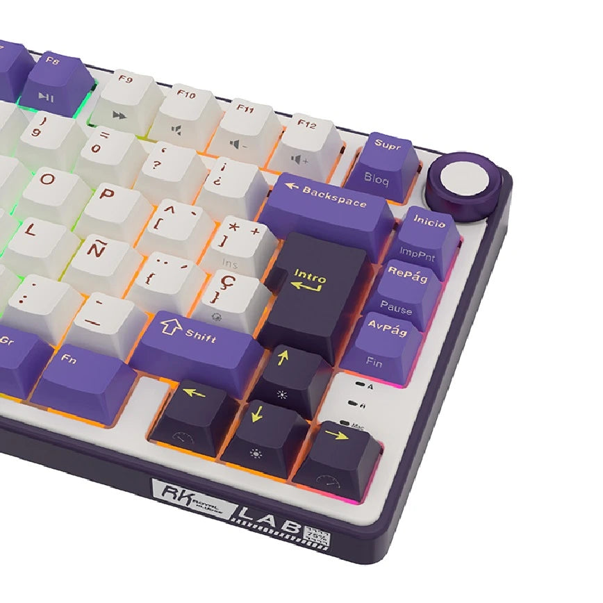 Teclado Mecánico Royal Kludge RK R75 Blackberry Brown Switch
