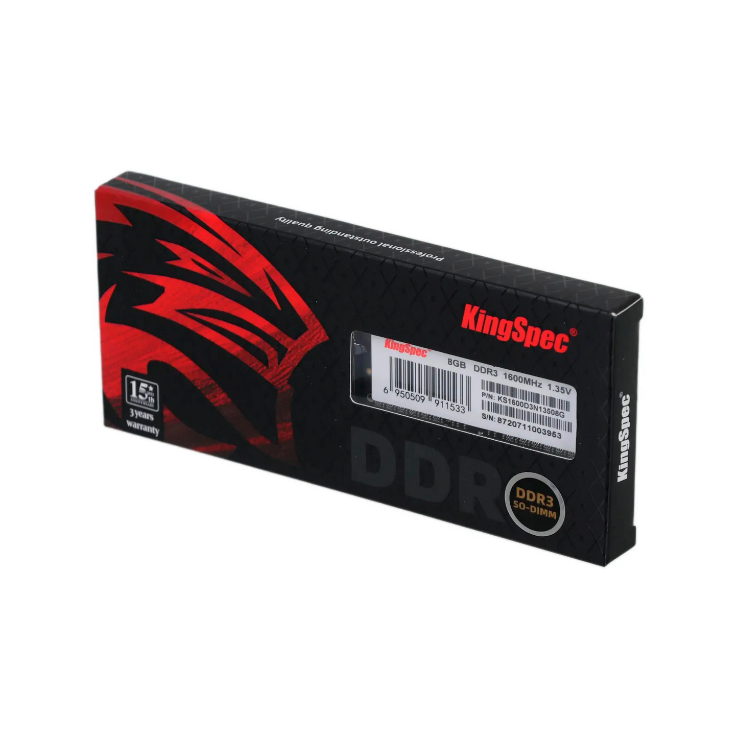 Memoria Ram Kingspec SODIMM DDR3 8GB 1600MHz