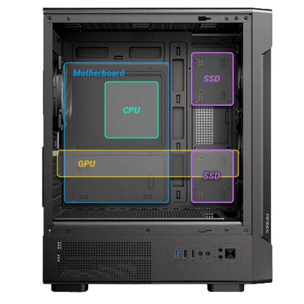 Gabinete Gamer Antec VX300M ARGB