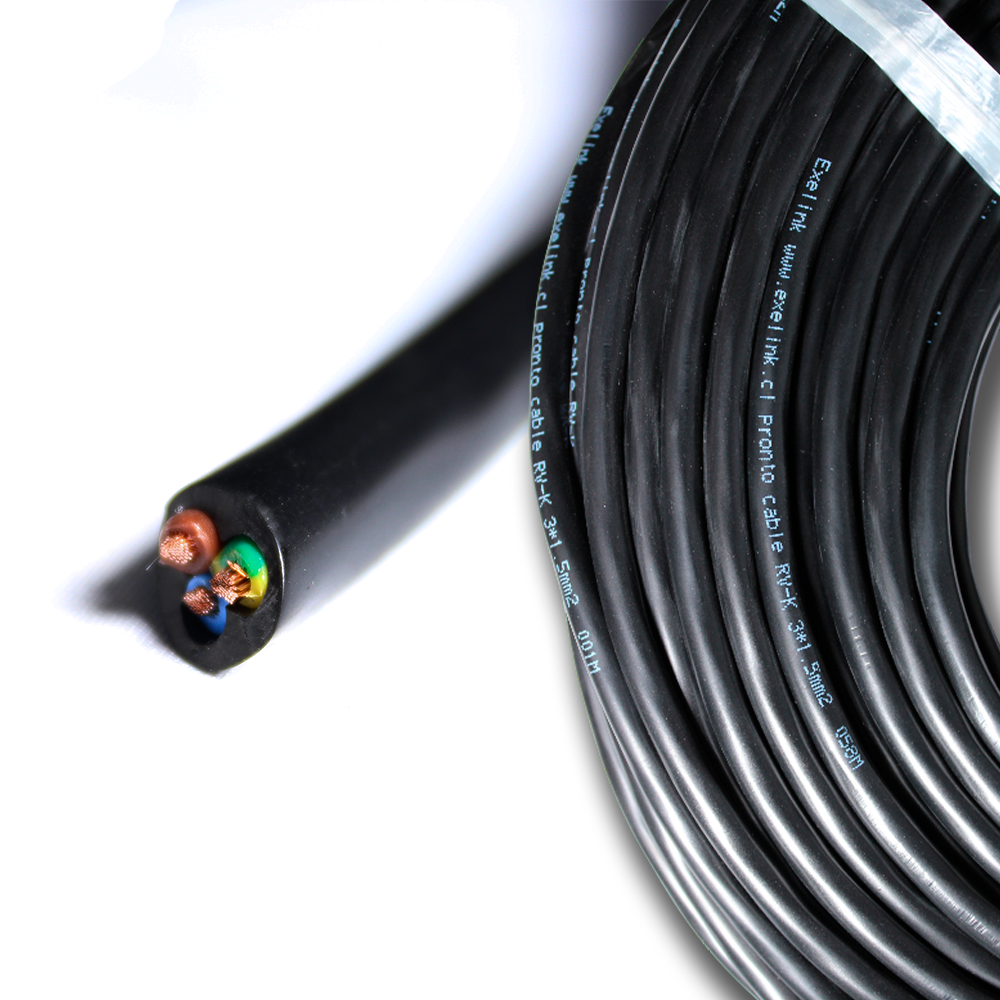 Cable Exelink Flexible 3x1,5 mm² RV-K Rollo de 100 Metros