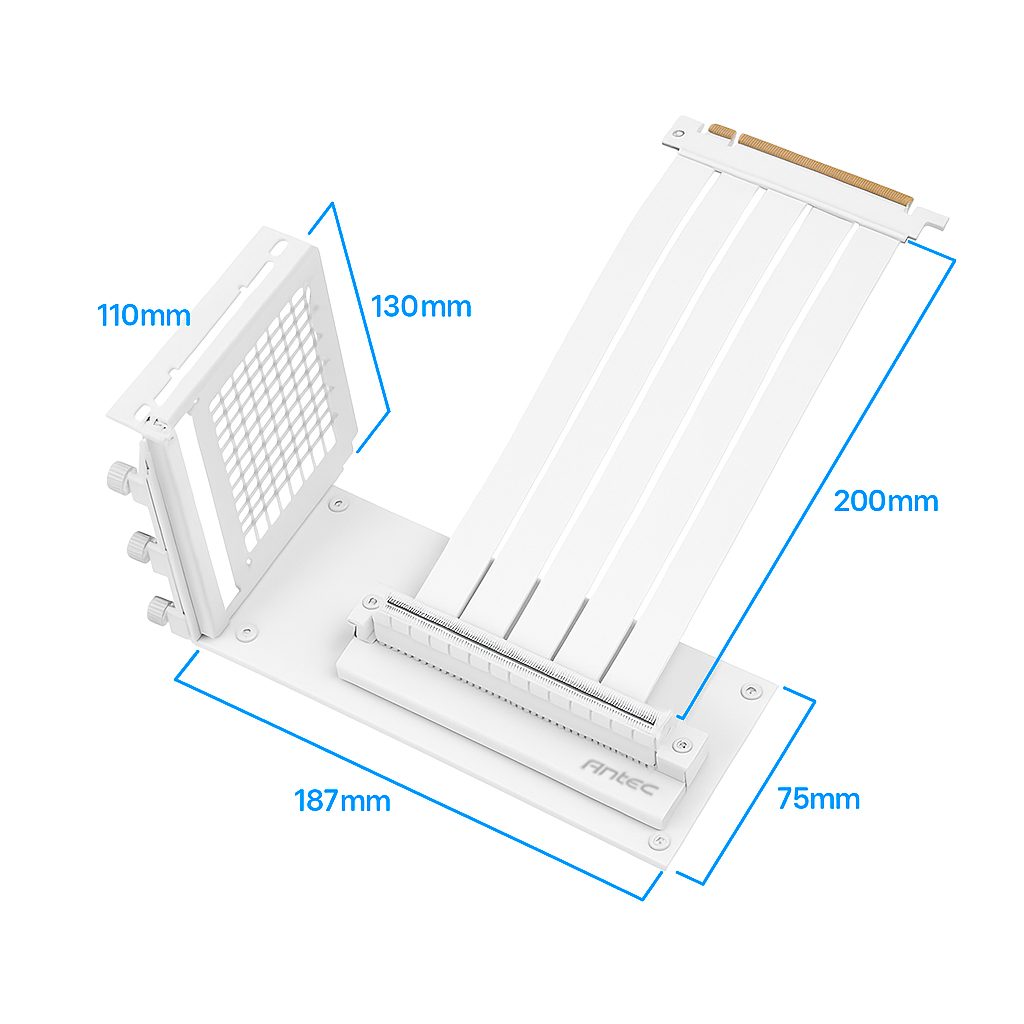 Cable Antec Riser PCI-E 4.0 RTX40 con Soporte 200mm