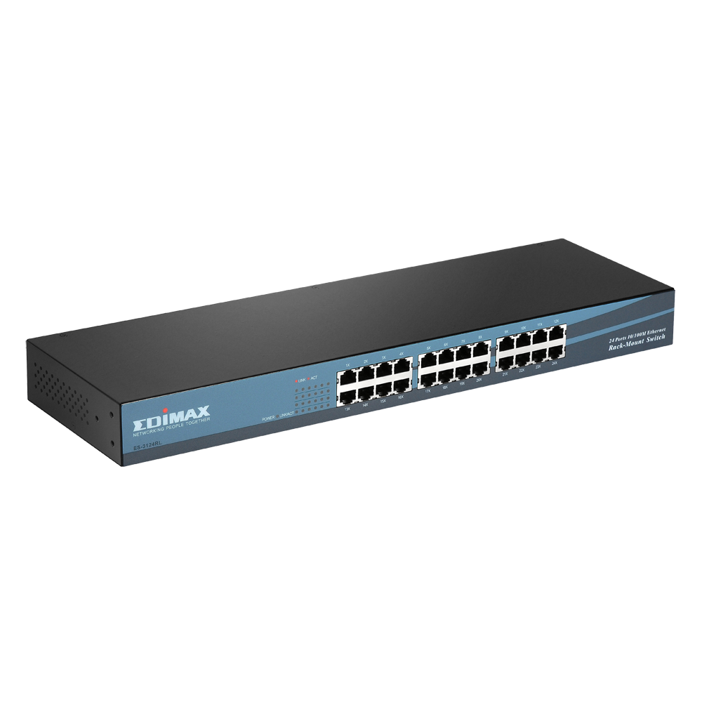 Switch Edimax de 24 Puertos 10/100Mbps de Rackmount