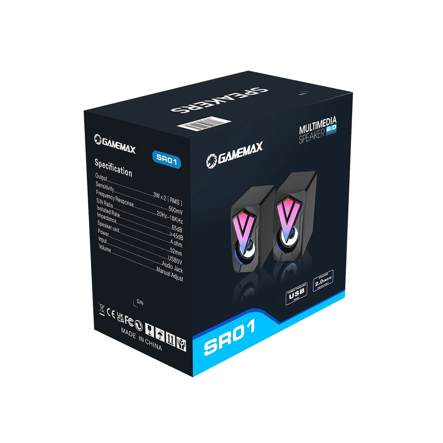Parlantes para PC GameMax SR01 RGB
