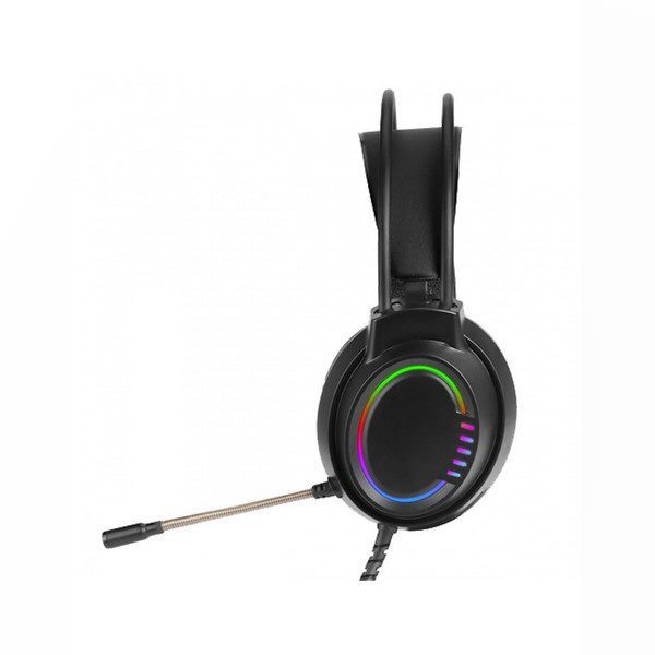 Audífonos Gamer Wesdar GH30 (Jack 3.5mm, LED Multicolor, Negro/Rojo)