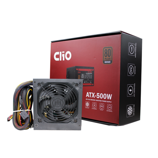 Fuente de Poder Clio ATX-500W 80+ Bronce