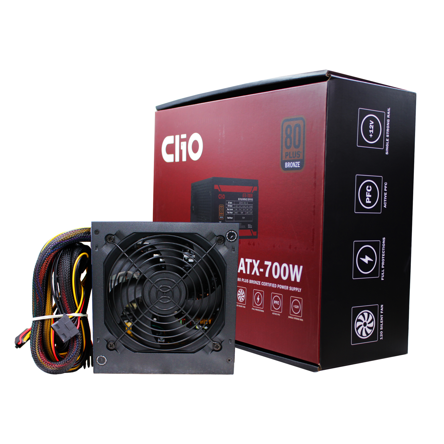 Fuente de Poder Clio de ATX-700W 80+ Bronce