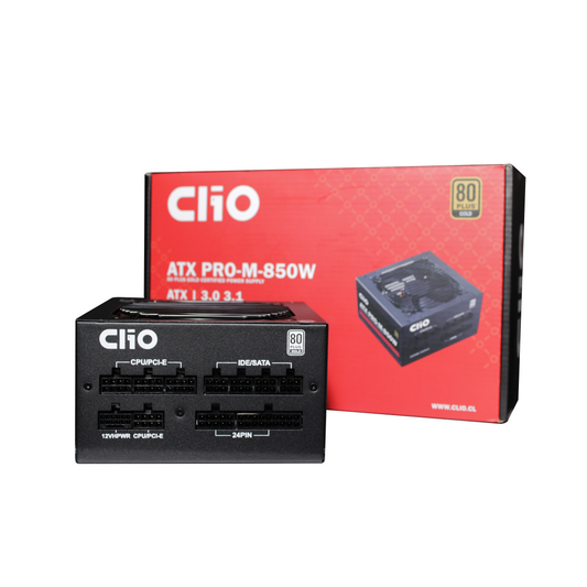 Fuente de Poder Clio ATX PRO Modular 850W 80+ Gold