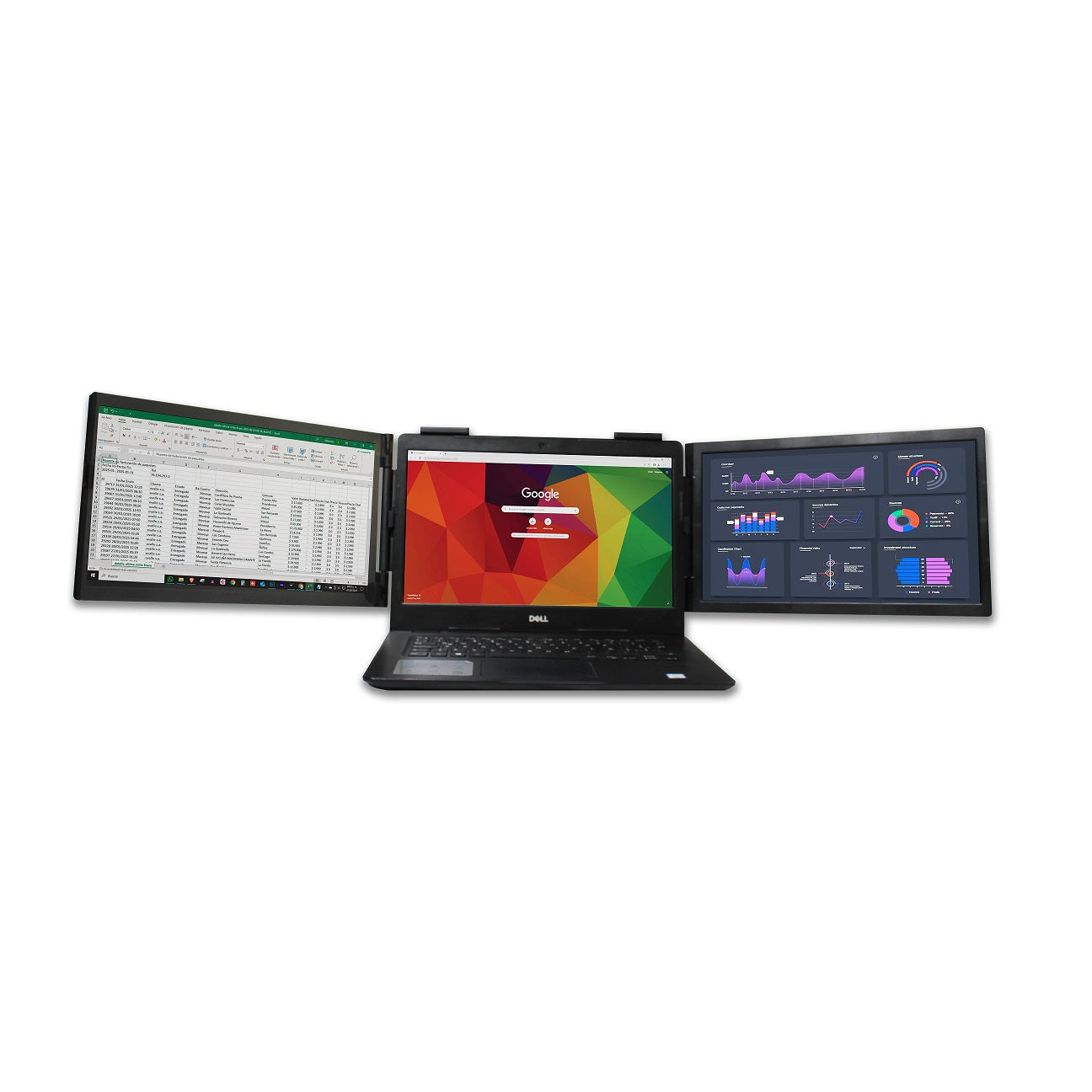 Monitor Portátil Clio Doble Pantalla De 14 a 17 Pulgadas