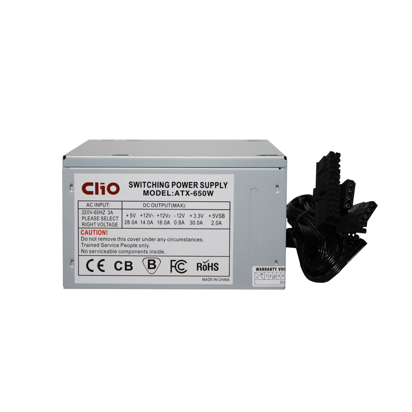 Fuente de Poder Clio de 650W 24 Pin 2 SATA
