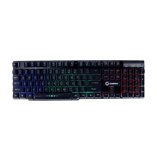 Teclado Gamer GameMax K207 Iluminación LED (Semi-Mecánico, Negro)