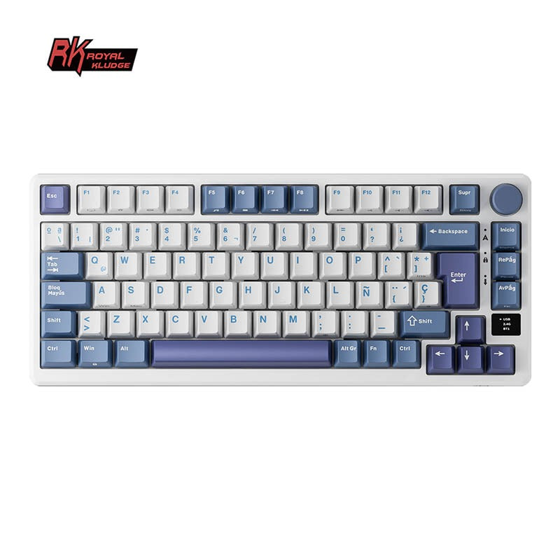 Teclado Mecánico Royal Kludge RK-M75 Taro Milk 75%