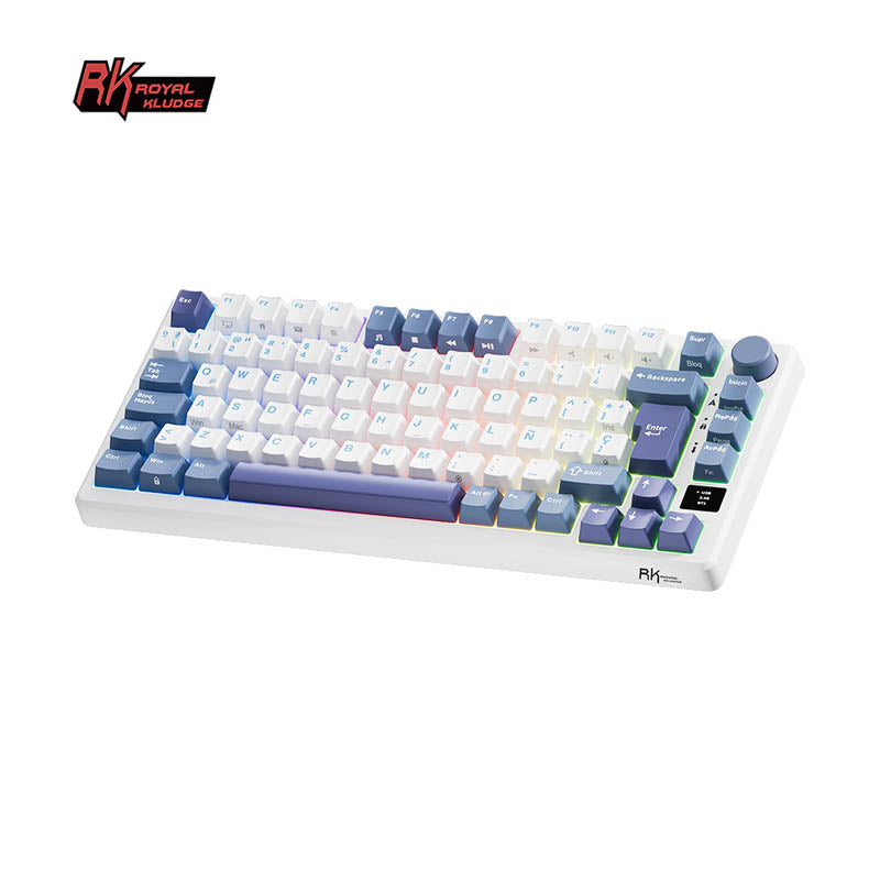 Teclado Mecánico Royal Kludge RK-M75 Taro Milk 75%