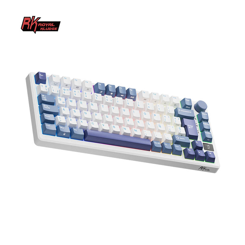 Teclado Mecánico Royal Kludge RK-M75 Taro Milk 75%