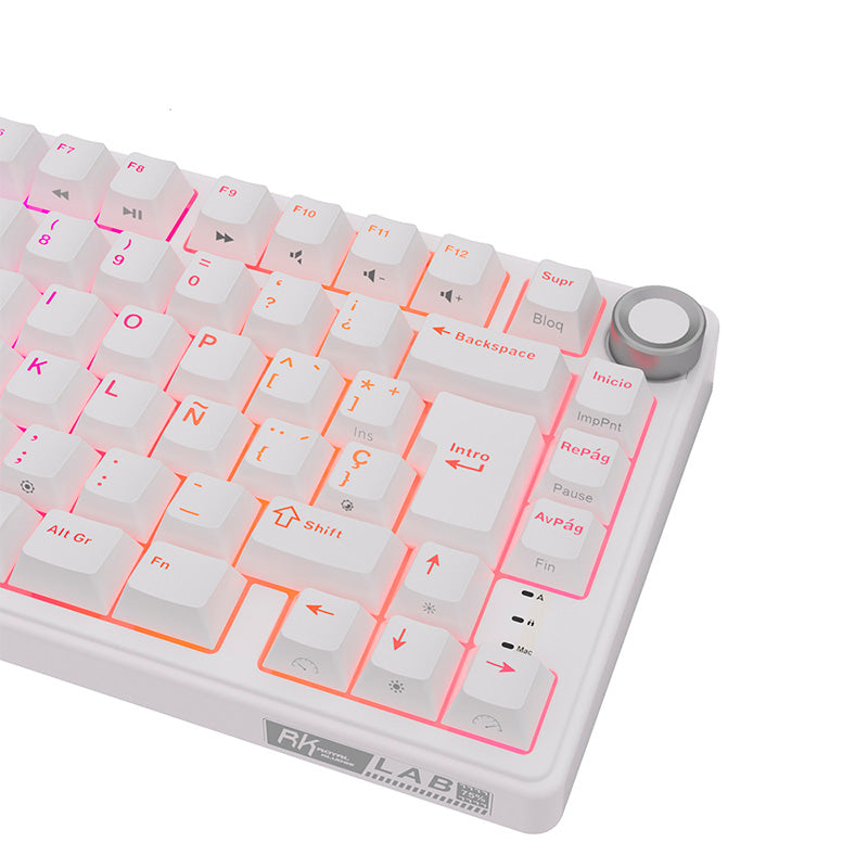 Teclado Mecánico Royal Kludge RK R75 White