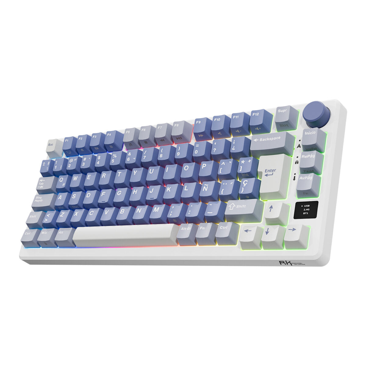 Teclado Mecánico Royal Kludge RK-M75 Ocean Blue 75%