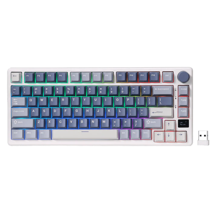Teclado Mecánico Royal Kludge RK-M75 Ocean Blue 75%