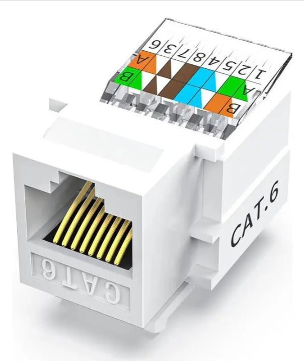 Módulo Hembra RJ45 CAT 6 blanco