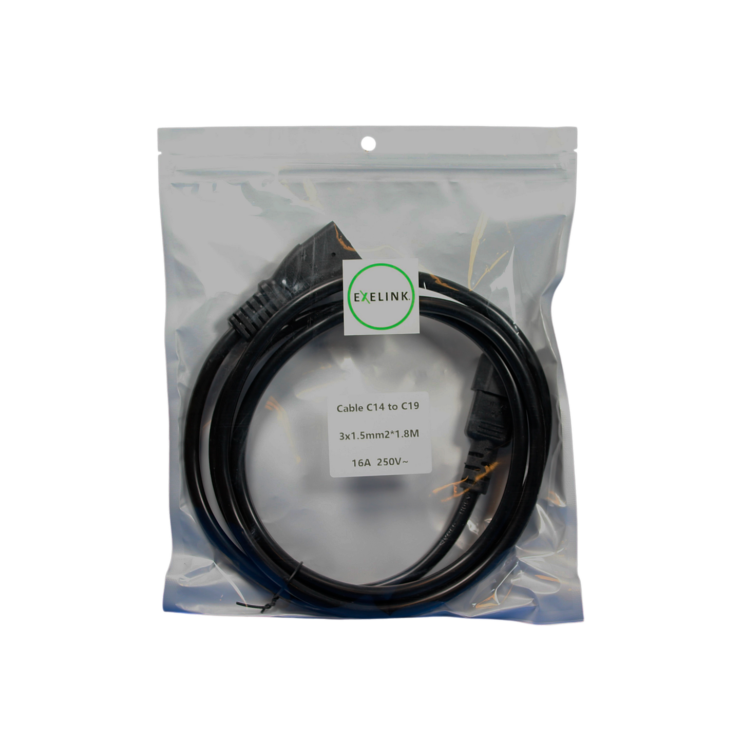 Cable Exelink UPS C14 a C19 10A 1.8 m