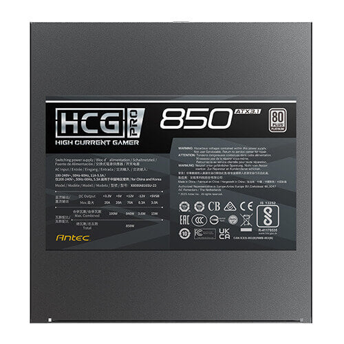 Fuente de Poder Antec HCG850 PRO Platinum ATX 3.1
