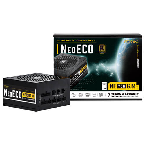 Fuente de Poder Antec NEOECO NE750G 750W (Full Modular, Certificado 80+ Gold)