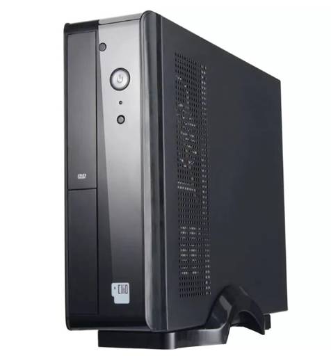 Gabinete Clio Slim CL-S607, MATX, con Fuente 500W, 2 x USB 3.0, Negro