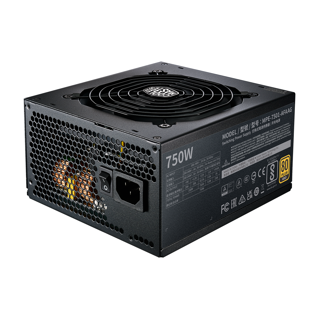 Fuente De Poder Cooler Master MWE Gold 750W V2 ATX 3.0